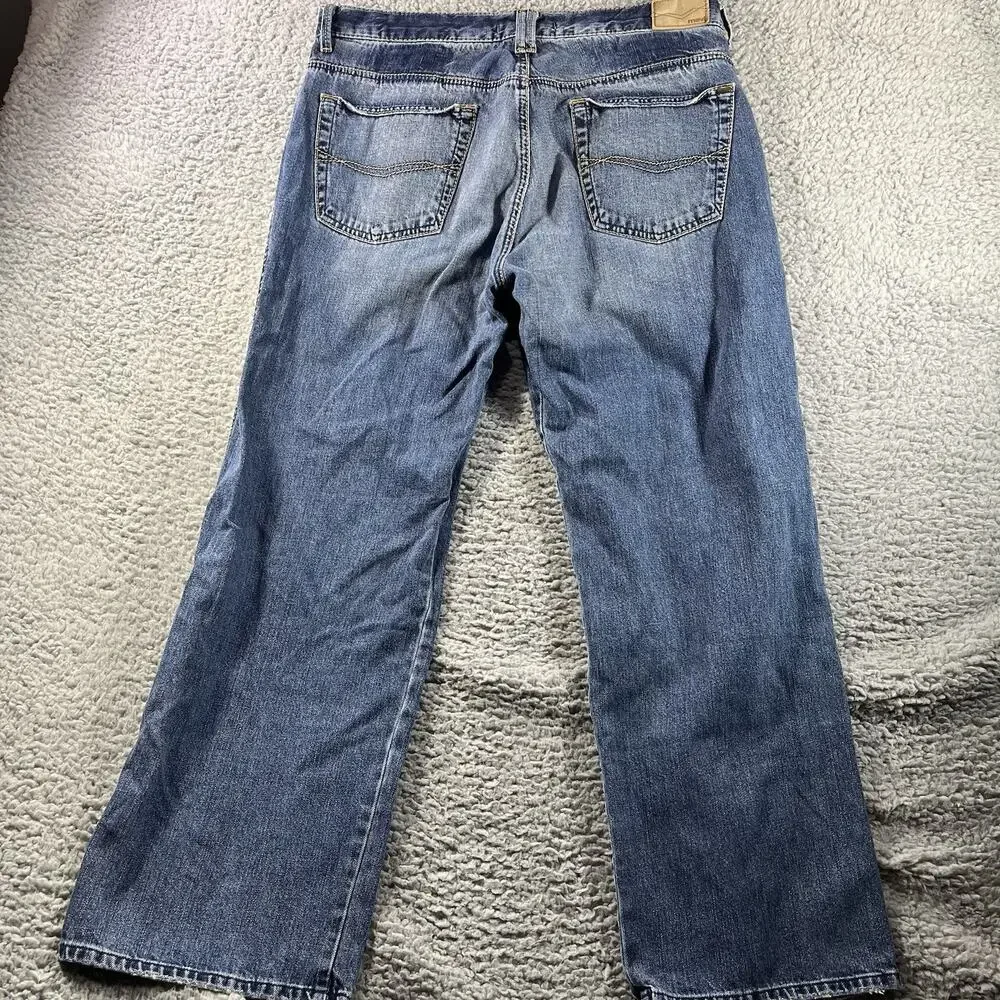 Mavi Max Mens Blue Denim Jeans Size 36x30 Wide Full Fit Relaxed Straight Leg